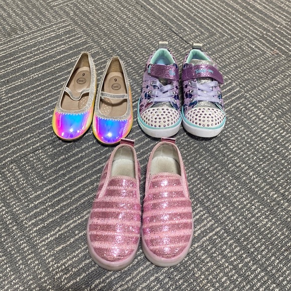 Other - 3 Pairs Toddler Girls Shoes. Size 9